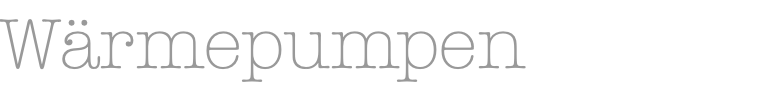 Wärmepumpen